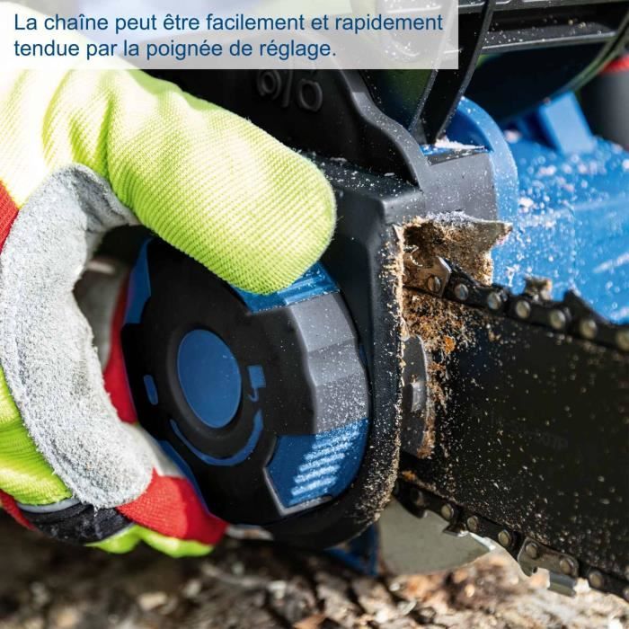 SCHEPPACH BC-CS355Duo-X Cordless Chainsaw Pack - 33.5 cm Cutting Length - 20V IXES + 2 x 4Ah Batteries + 4.5A Dual Charger