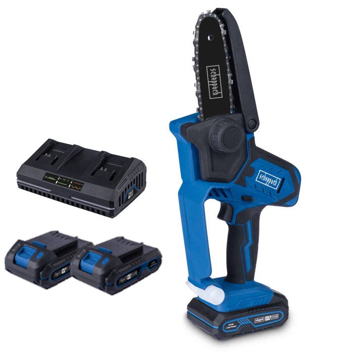 SCHEPPACH C-PS100-X Wireless Garden Scissor - SET S - 2 Batteries 20V IXES 2 Ah + Double Charger