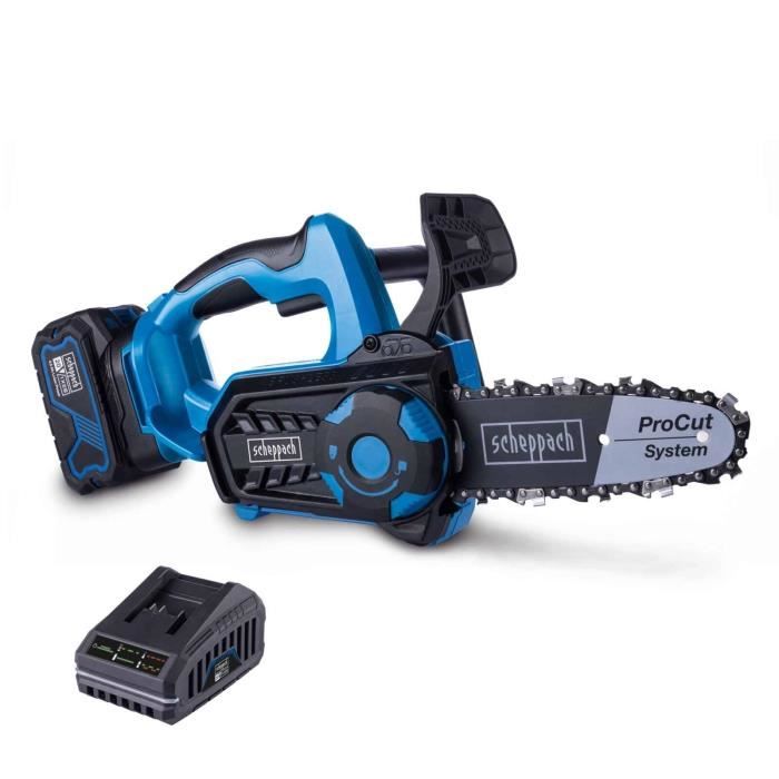 Scheppach BC-TCS200-X Cordless Chainsaw - 20 cm - 4Ah Battery + 1 x 2.4A Charger