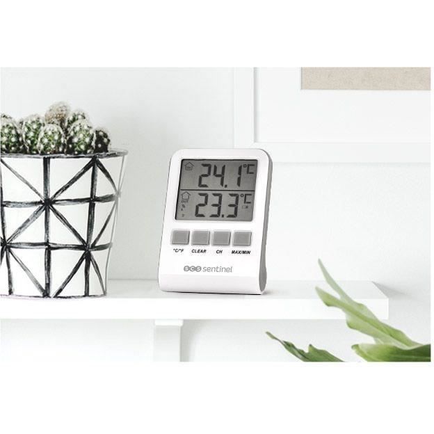 SCS SENTINEL Indoor/Outdoor Digital Thermometer - HCN0062 - White