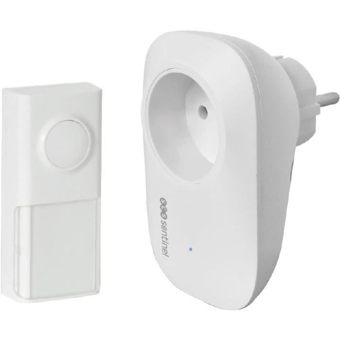 SCS SENTINEL EcoBell 100 Plug-in Doorbell - Wireless - 100 m Range - 25 Melodies