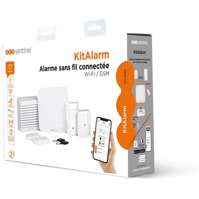 Wi-Fi and 4 G GSM Connected Wireless Alarm - KitAlarm - SCS SENTINEL
