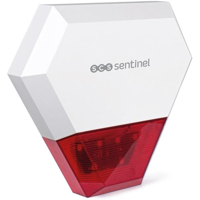 SCS SENTINEL Additional Wired Outdoor Siren - 80 m Range - Audible and Visual Alert
