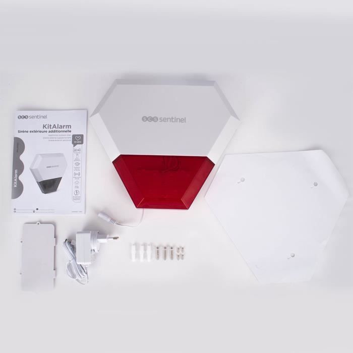 SCS SENTINEL Additional Wired Outdoor Siren - 80 m Range - Audible and Visual Alert