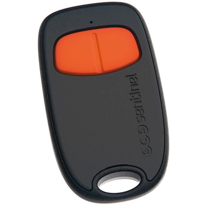 SCS SENTINEL 2-Channel Remote Control - Orange, 40 m Range, 433.92 MHz, CR2032 Battery Included