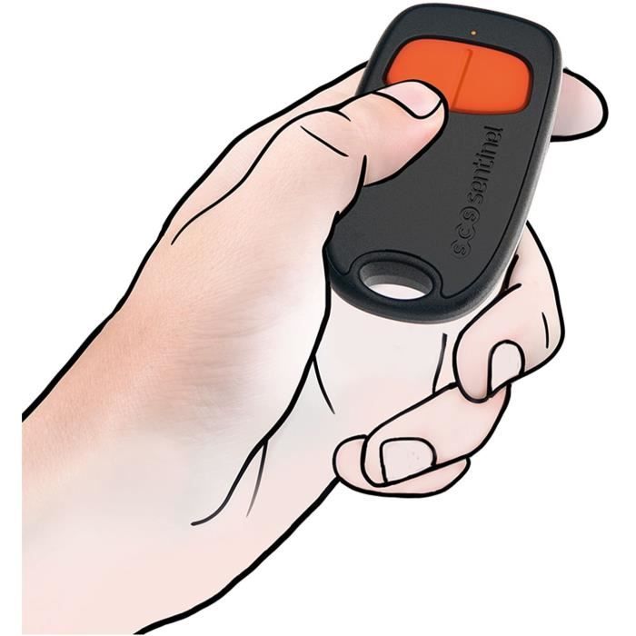 SCS SENTINEL 2-Channel Remote Control - Orange, 40 m Range, 433.92 MHz, CR2032 Battery Included