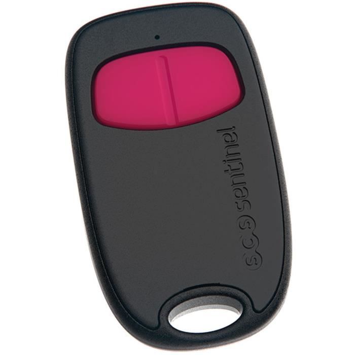 SCS SENTINEL 2-Channel Remote Control - Fuchsia, 40 m Range, 433.92 MHz, CR2032 Battery Included