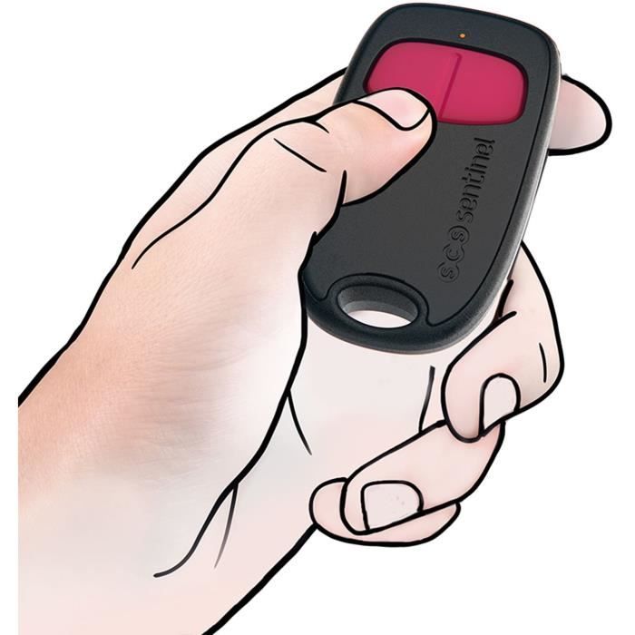 SCS SENTINEL 2-Channel Remote Control - Fuchsia, 40 m Range, 433.92 MHz, CR2032 Battery Included