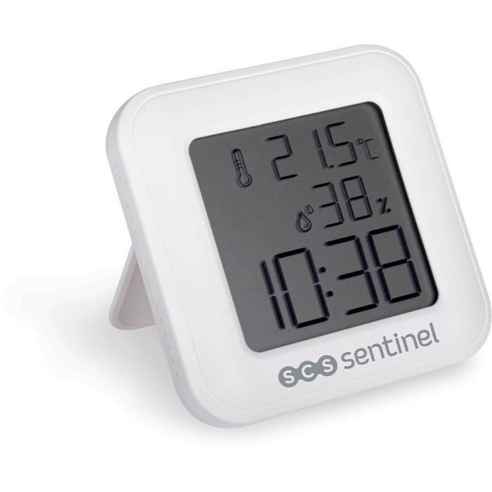 SCS SENTINEL ThermoHygro Thermometer-Hygrometer - Indoor - Displays Time, Alarm, Humidity, Temperature
