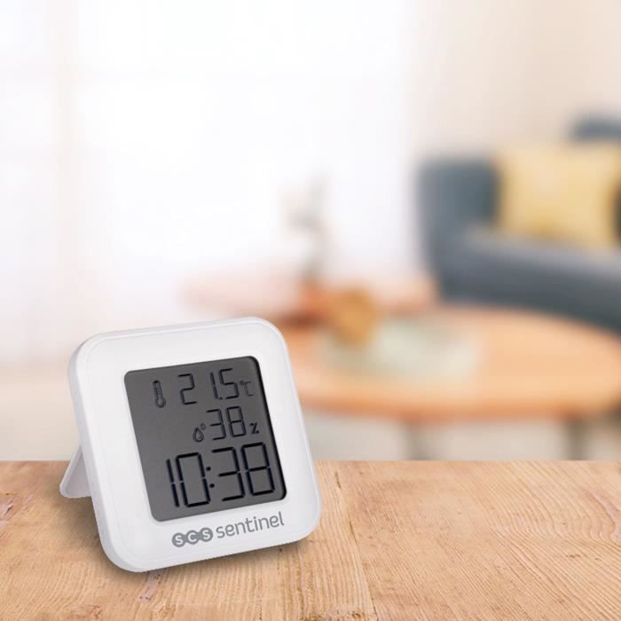 SCS SENTINEL ThermoHygro Thermometer-Hygrometer - Indoor - Displays Time, Alarm, Humidity, Temperature