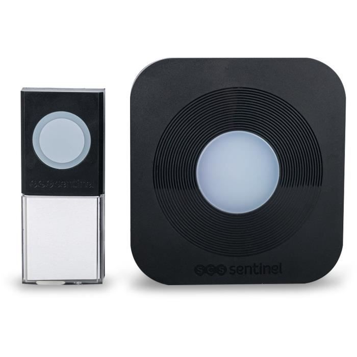 SCS SENTINEL SimplyBell Wireless Doorbell - 200 m Range - 36 Melodies - Black