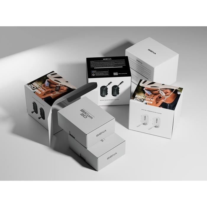 SENA Headset - Bikom 20 Duo - Bluetooth - Microphone - 800 m Range - 7h Battery Life - USB-C - Black