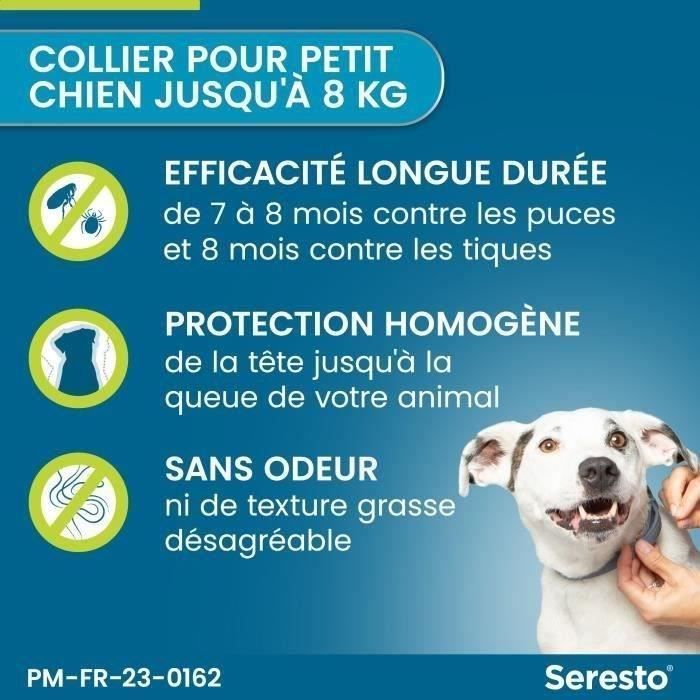 SERESTO Dog Flea and Tick Collar - 8 kg - 2 Units