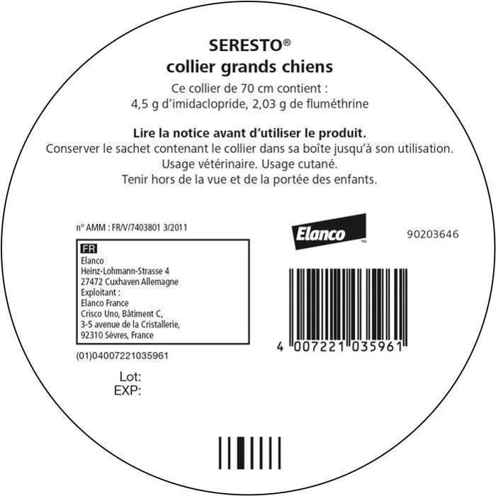 SERESTO Dog Flea and Tick Collar +8 kg - 2 Units
