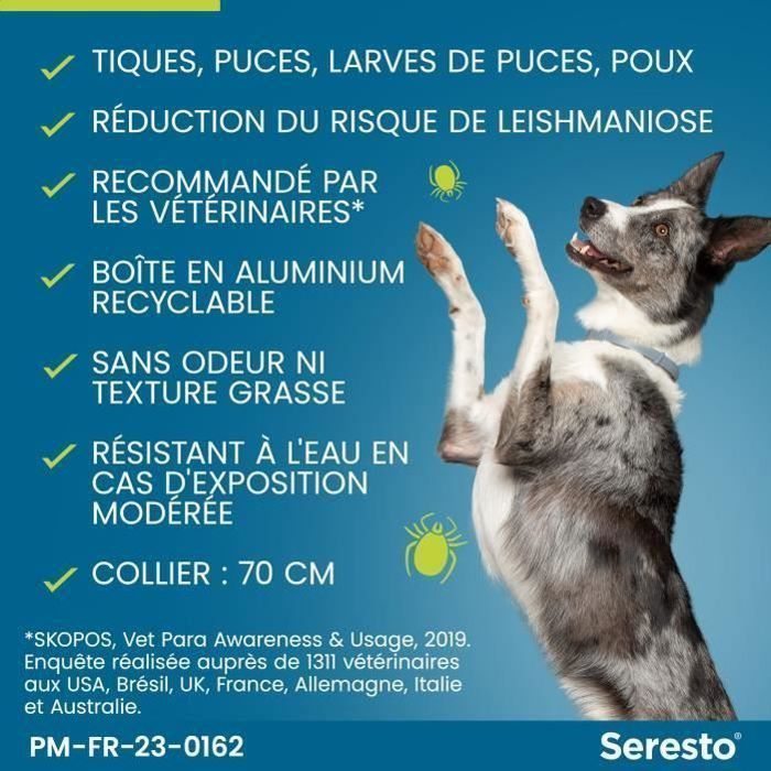 SERESTO Dog Flea and Tick Collar +8 kg - 2 Units