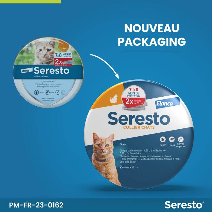 SERESTO Cat Flea and Tick Collar - 2 Units