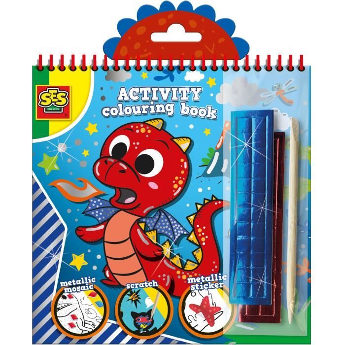 3-in-1 Metallic Coloring Activity Book
