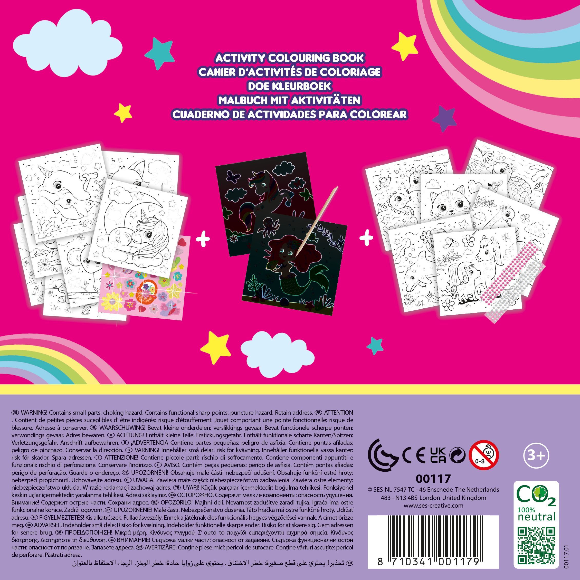 3-in-1 Glitter Coloring Activity Book