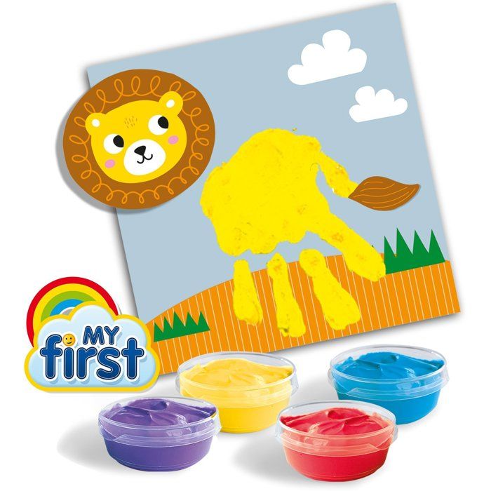 SES CREATIVE - My First Animals to Paint - 16 Cards + Stickers - Sensory Activity - Age: 1+