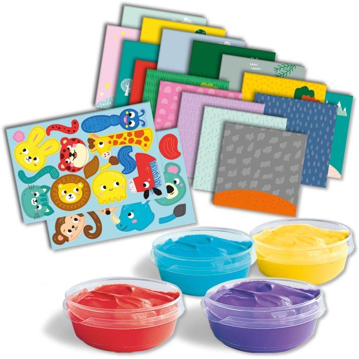 SES CREATIVE - My First Animals to Paint - 16 Cards + Stickers - Sensory Activity - Age: 1+