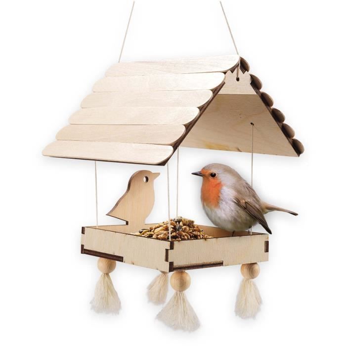 SES CREATIVE Bird Feeder - Wooden - Easy to Assemble