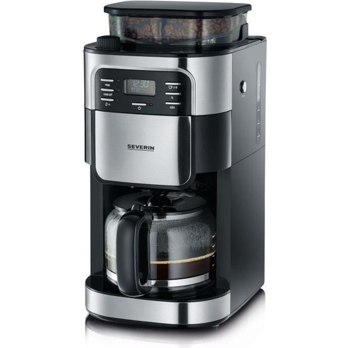 SEVERIN 4810 Filter Coffee Maker with Integrated Grinder - 1000W - Black