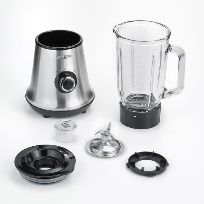 SEVERIN Blender - 500W - 1 L Glass Bowl - Stainless Steel - SM3734