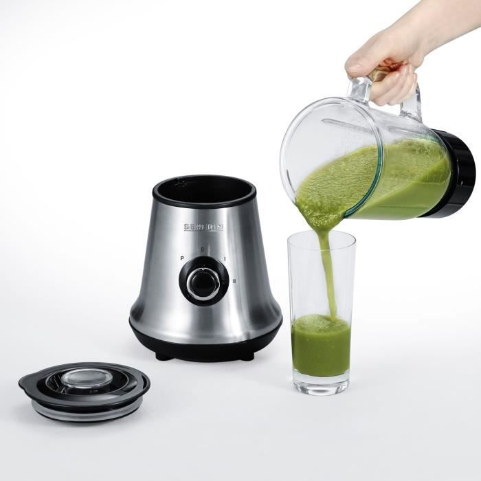 SEVERIN Blender - 500W - 1 L Glass Bowl - Stainless Steel - SM3734