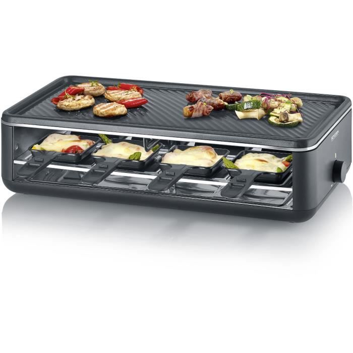 SEVERIN Raclette Grill - RG2365 - Serves up to 8 people - Ceramic coating - 1300W