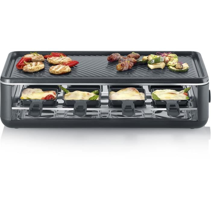 SEVERIN Raclette Grill - RG2365 - Serves up to 8 people - Ceramic coating - 1300W