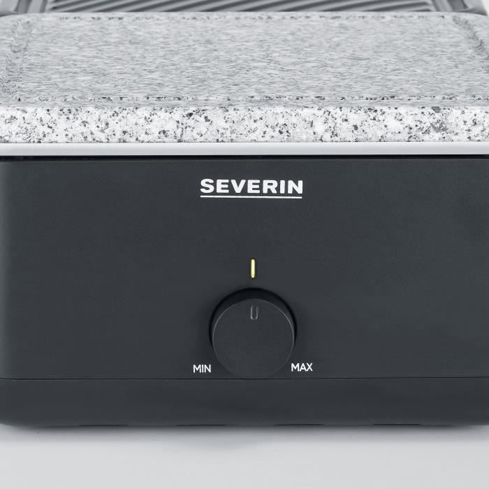 SEVERIN Raclette Grill - RG2366 - Serves up to 8 people - Natural stone and reversible cooking plate - 1300W