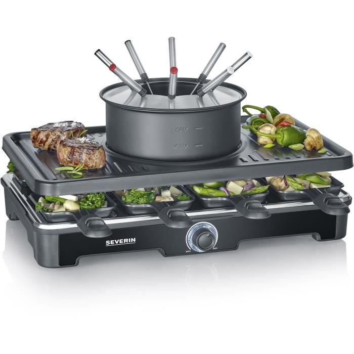 SEVERIN Raclette and Fondue Maker - RG2347 - Serves up to 8 people - 1400W