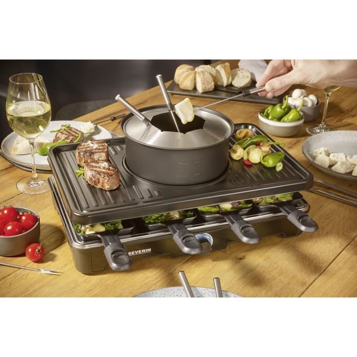 SEVERIN Raclette and Fondue Maker - RG2347 - Serves up to 8 people - 1400W