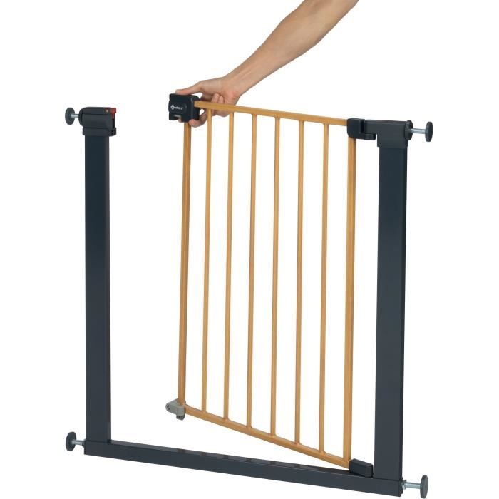 SAFETY 1st Easy Close Child Safety Gate - 73 to 80 cm - Wood Effect - Pressure Mounted