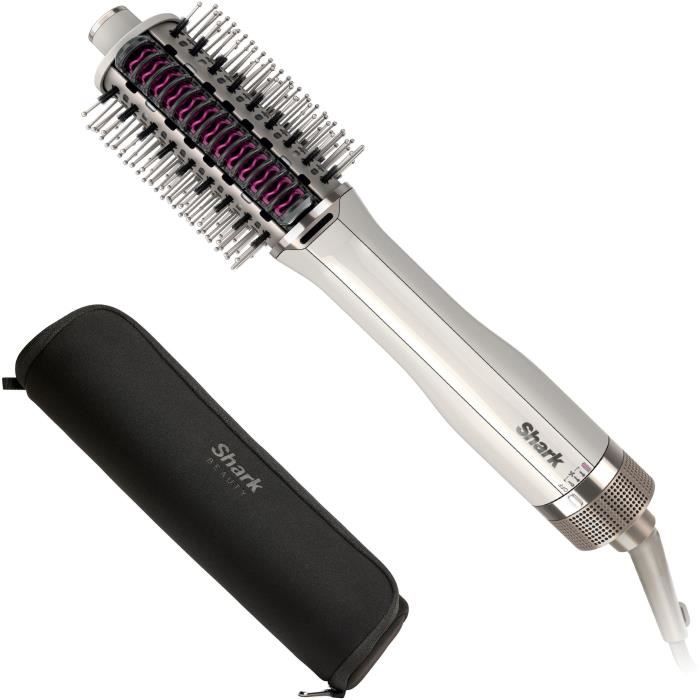 Shark Heated Brush and Straightening Comb - White and Silver