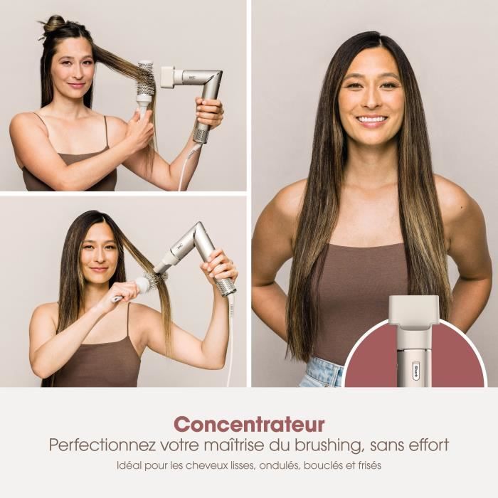 SHARK FLEXSTYLE 2 in 1 Hair Dryer & Blow Styler - Champagne - 1400 W - HD426SLEU