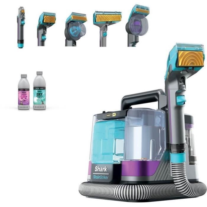 SHARK PX250EUT StainStriker HairPro Pet Stain Remover - 450W - 1.2 L - For Carpets, Rugs, Furniture, Stairs, Cars