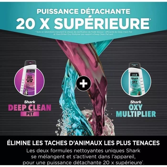SHARK PX250EUT StainStriker HairPro Pet Stain Remover - 450W - 1.2 L - For Carpets, Rugs, Furniture, Stairs, Cars