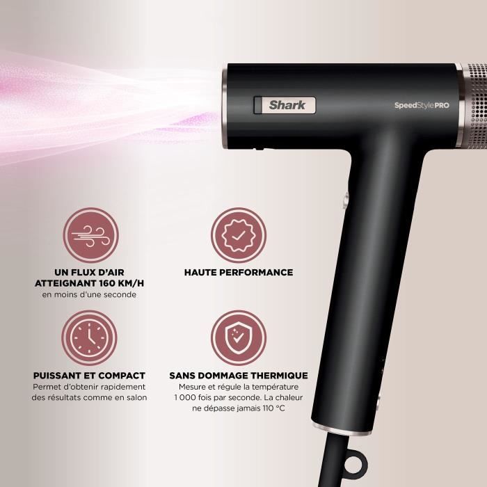Shark Hair Dryer - HD731EU - SpeedStyle Pro 3-in-1 - 1750 W - Scalp Shield Mode