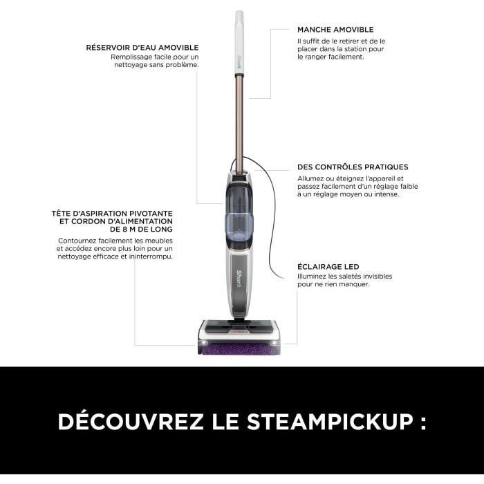 Shark SteamPickUp SD200EU - 3-in-1 Steam Mop for Hard Floors