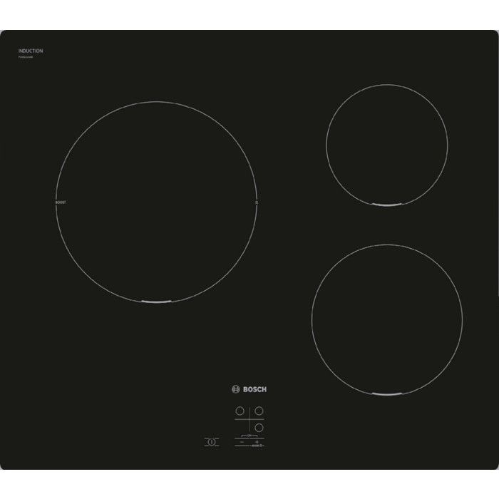 Bosch Series 2 Induction Hob - 60 cm - 3 Burners - PUC611AA5E H5.1 W59.2 D52.2