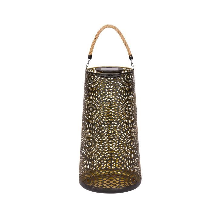 SMART GARDEN Solar Lantern - Muscat XL - 5 Lumens - Cool White LED - Metal - 36.5 x 21.5 x 21.5 cm