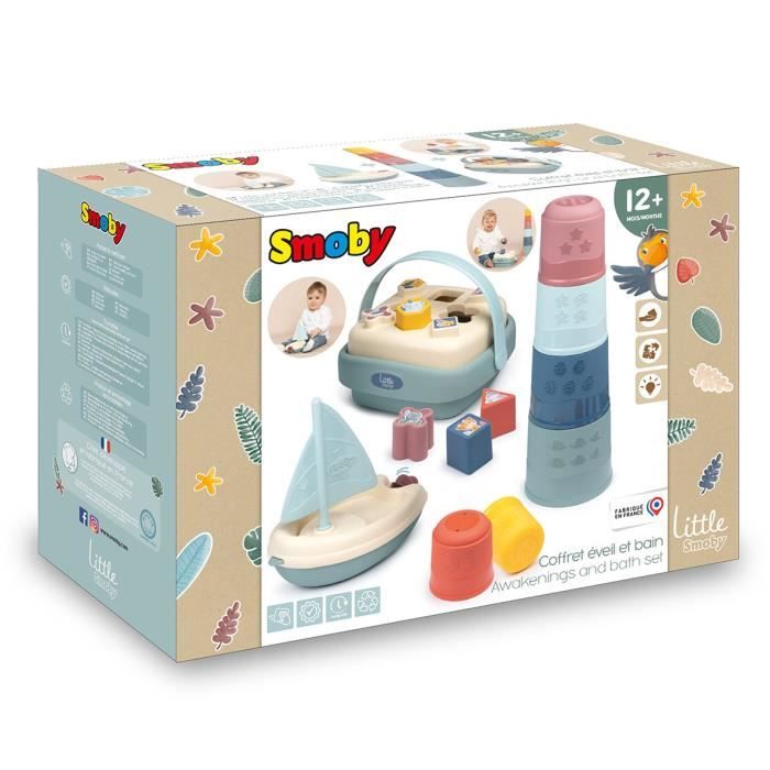 Little Smoby Early Learning Bath Set - 3 Toys - For 12 Months+ - Made in France