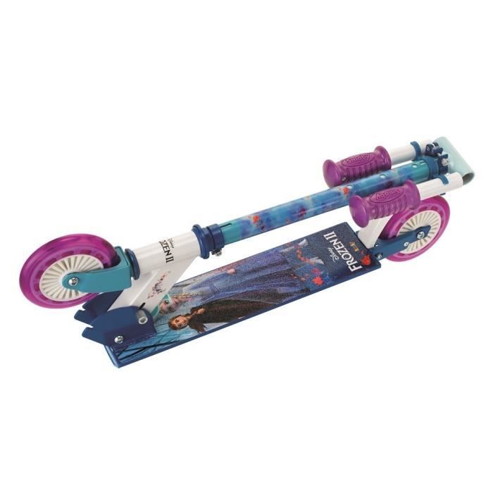 SMOBY Folding 2-Wheel Scooter - Frozen - Adjustable Handlebars - Metal Frame