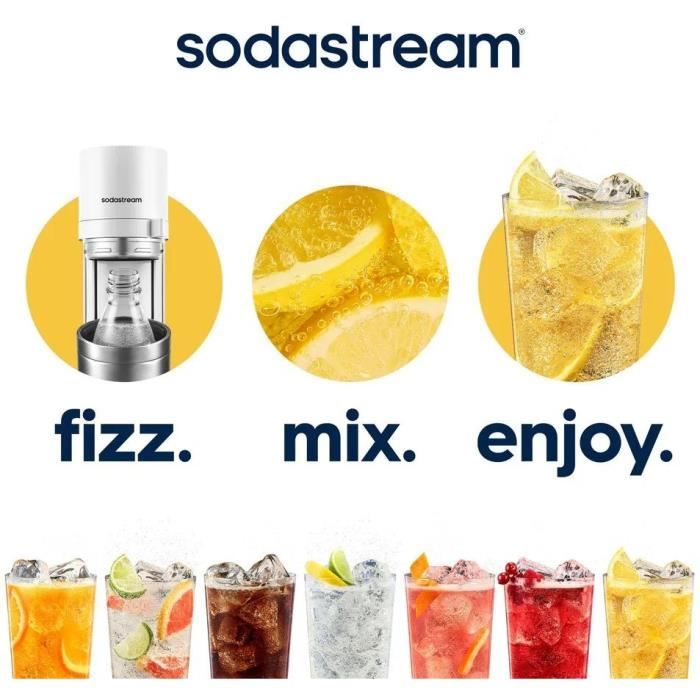 SODASTREAM DUO Soda and Sparkling Water Maker - 2 Glass Carafes - 1 60 L Gas Refill