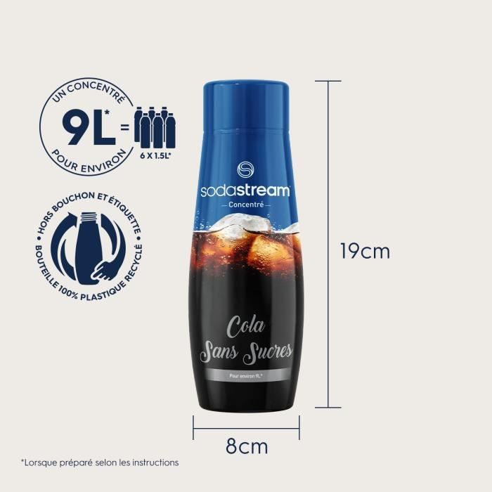SODASTREAM Sugar-Free Cola Concentrates - Pack of 6 - Makes up to 54 L - 440 ml