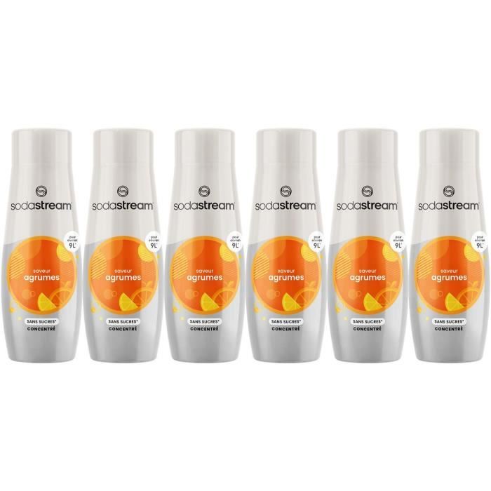 SODASTREAM Sugar-Free Citrus Concentrates - Pack of 6 - 440 ml