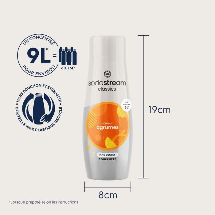 SODASTREAM Sugar-Free Citrus Concentrates - Pack of 6 - 440 ml