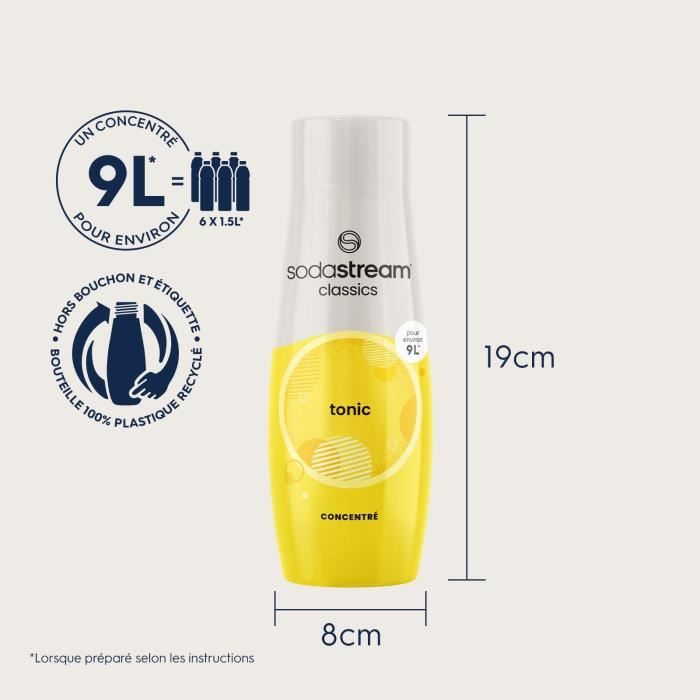 SODASTREAM Tonic Concentrates - Pack of 6 - Makes up to 54 L - 440 ml