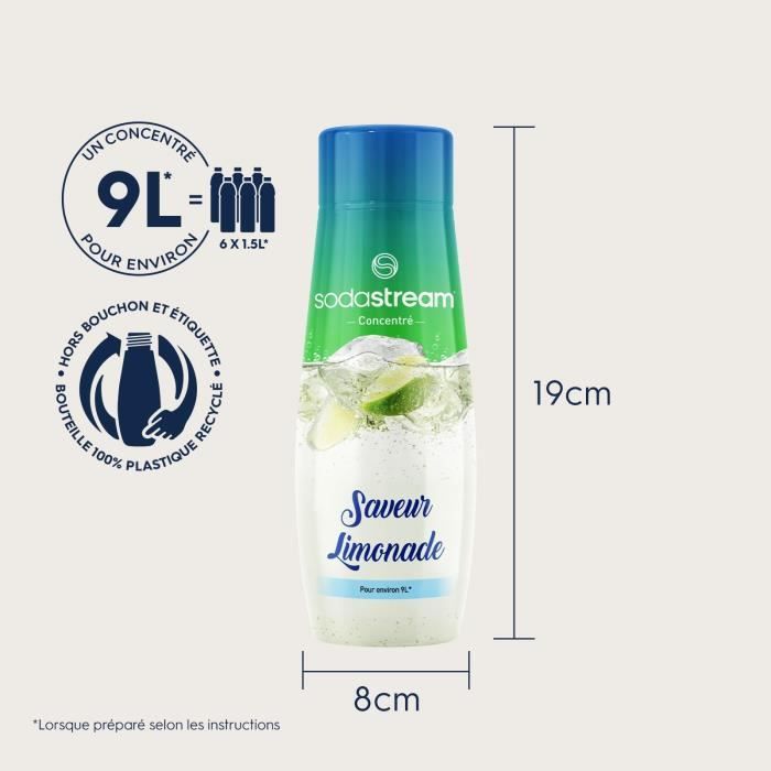 SODASTREAM Concentrates - Pack of 6 Lemonade Concentrates - 440 ml